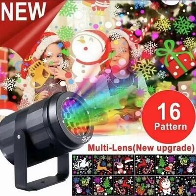 Inspired Finds USB Snowflake Christmas Projector LED Rotating Holiday Light USB Snowflake Christmas Projector LED Rotating Holiday Light