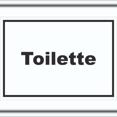 HB-Druck Toilette Schild mit Text Klo WC waagerecht A0 (841x1189mm)