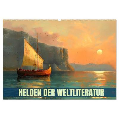 Helden der Weltliteratur (Wandkalender 2027 DIN A2 quer), CALVENDO Monatskalender