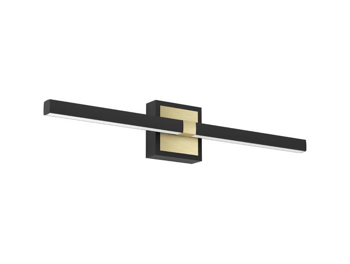 Eglo Wandlampe Peguera Schwarz, messing-gebürstet Aluminium/Stahl 1165 lm B 7 cm - LED - Wandlampe- LED Energiesparlampe