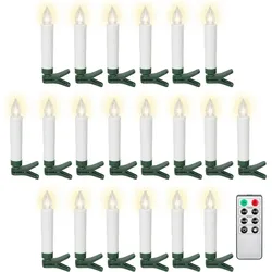 Goobay, LED Kerzen, 20 kabellose LED-Weihnachtsbaumkerzen (20x)