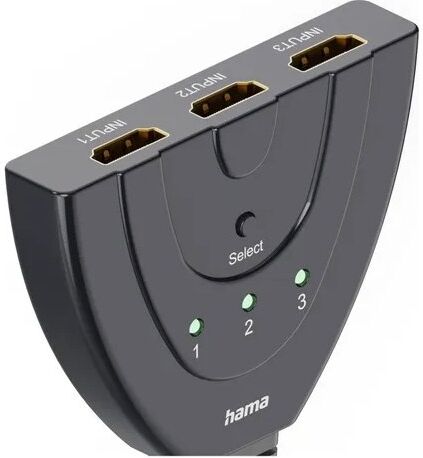 Hama Hdmi-Switch 3x1, 4k, 60 Hz, Sort