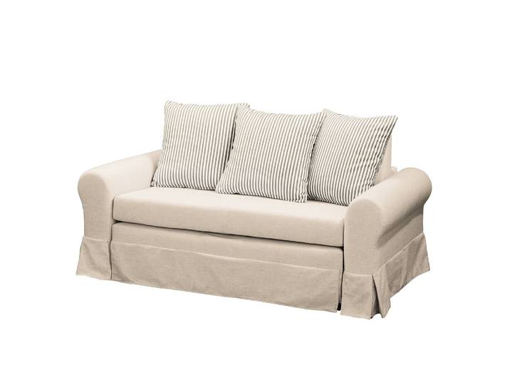 Schlafsofa Larmond Beige/Kaschmir Webstoff Sari / Webstoff Habren 165cm Landhaus