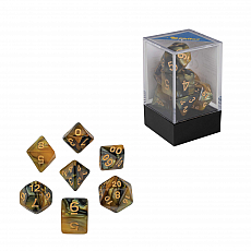 Philos Würfel - oblivion - gelb - 7er Set in Acrylbox 302648