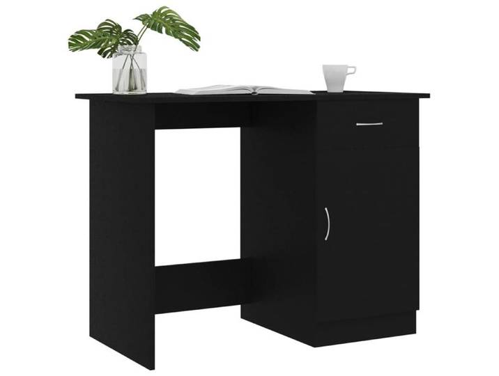 Bureau Noir CLOUD Table à écrire Pour 1 personne Noir 100x50x76 cm Bois d'ingénierie BBB387