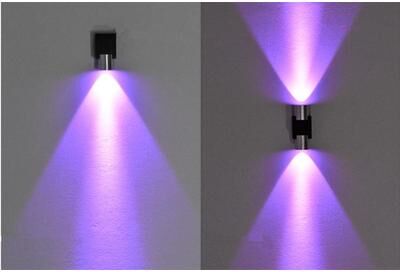 Friendly Fresh Finds Colorful LED Wall Lamp Modern Wall Sconce For Corridor Ambient Lighting purple Light 3w Single Head