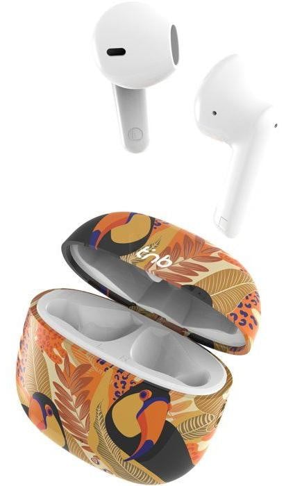T'nb Exclusiv' Toucan Wireless Earbuds met Oplaadcase - Geel/Oranje