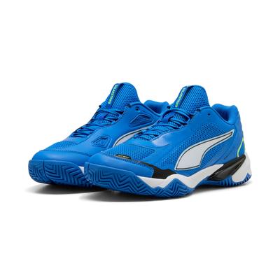 Hallenschuh PUMA "SOLARSTRIKE 4", Herren, Gr. 43, blau (puma team royal, puma weiß, puma schwarz), Textil, Schuhe Hallenschuh, für Indoor-Aktivitäten, mit PROFOAM LITE Dämpfung