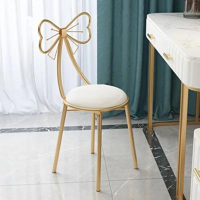 Uplift Treasures Butterfly Makeup Chair With Detachable Backrest white