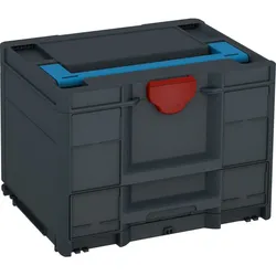 Tanos systainer3 Combi M 287 anthrazit (RAL 7016), Verschluss karminrot (RAL 3002), Griff himmelblau (RAL 5015) - 83550047.146
