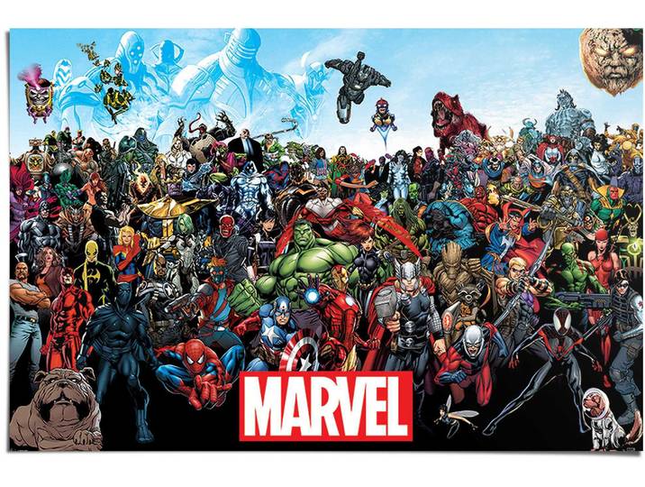 Poster REINDERS Marvel Universe , bunt (farbe bild(er): mehrfarbig), B:91,5cm H:61cm, Papier, Bilder, Poster