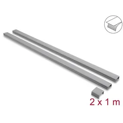 DELOCK Kabelkanal selbstkleb, Schiebedeckel 30x14mm 1m grau