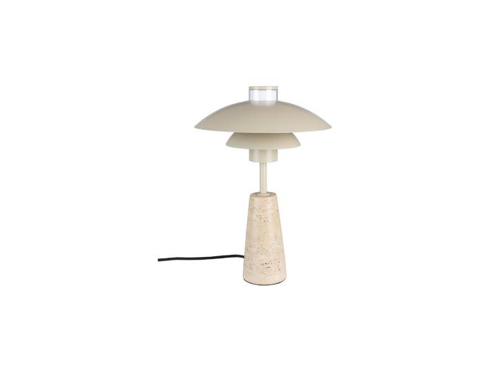 Lampe à poser en travertin beige Cole