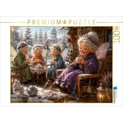 CALVENDO Puzzle Wintertee bei den Feen | 1000 Teile Lege-Größe 64 × 48 cm Foto-Puzzle für glückliche Stunden