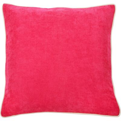 Dekokissen DONE. "Joy", pink (pink, unifarben), B:45cm L:45cm, Polyester, Dekokissen_Sitzkissen_Kissenhüllen, unifarben, Reißverschluss, Kissenhüle ohne Füllung, 1 Stück