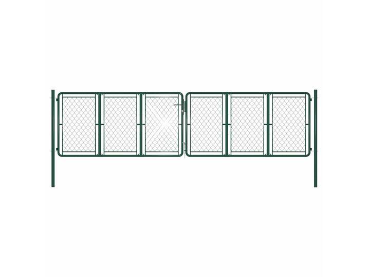 vidaXL Gartentor aus Stahl 400 x 100 cm Grün