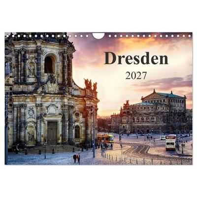 Dresden 2027 / Geburtstagskalender (Wandkalender 2027 DIN A4 quer), CALVENDO Monatskalender
