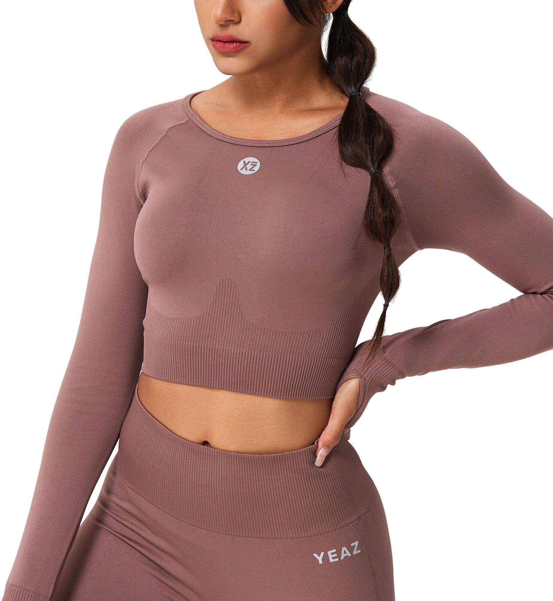 Sporttop YEAZ "Top LEGEND", Kinder, Gr. S, beige, Obermaterial: 85% Polyester PES. 15% Elasthan EL., Tops Sporttop
