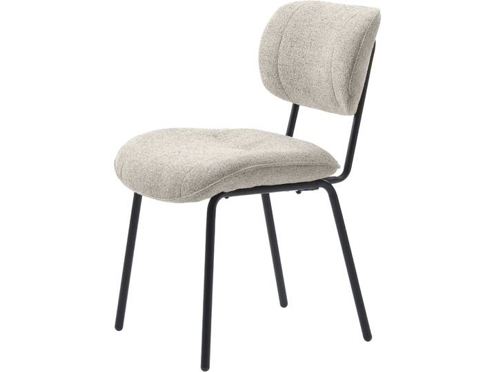 Stuhl 2er-Set Bay creme Polyester