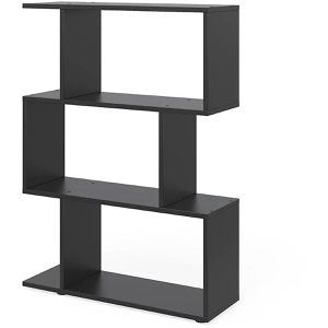 Vicco Bücherregal Levio, schwarz, aus Holz, 3 Fächer, 70 x 100,1 x 24cm