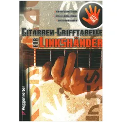 Gitarren-Grifftabelle für Linkshänder