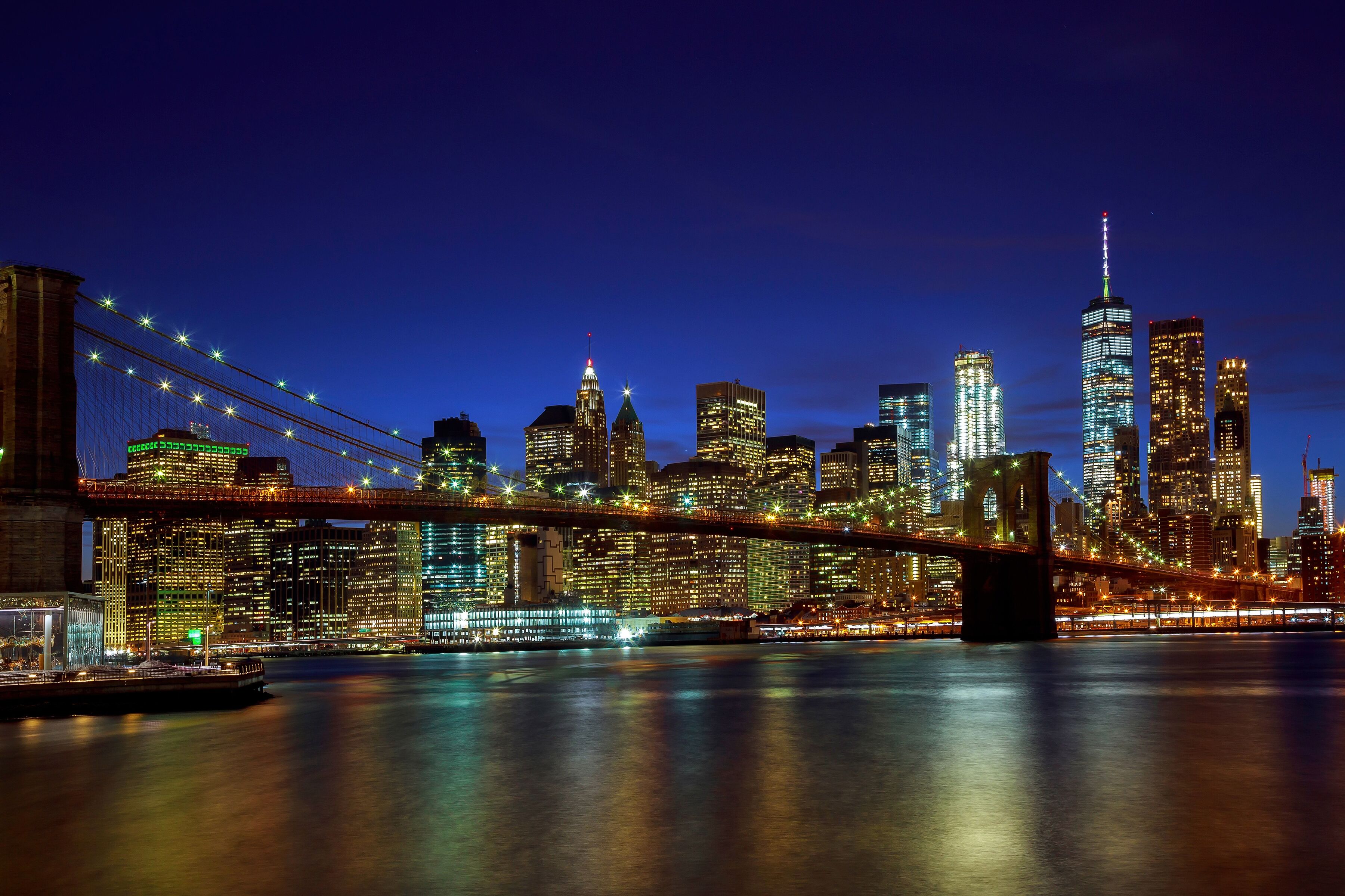 Papermoon "BROOKLYN BRIDGE-NEW YORK CITY SKYLINE" bunt B/L: 3m x 2,23m, Bahnen: 6 Stk.
