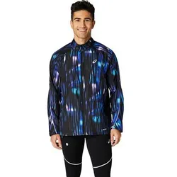 ASICS Herren Jacke ROAD LITE-SHOW PACKABLE JACKET, Größe L in Schwarz Schwarz