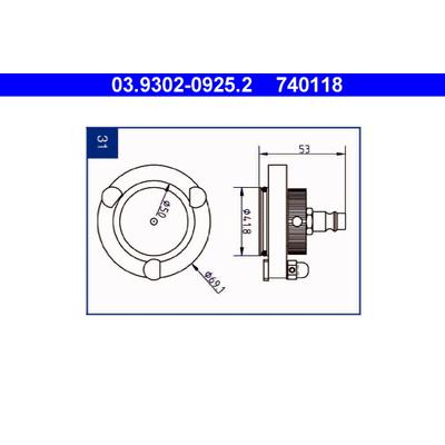 ATE Entlüfterstutzen 03.9302-0925.2