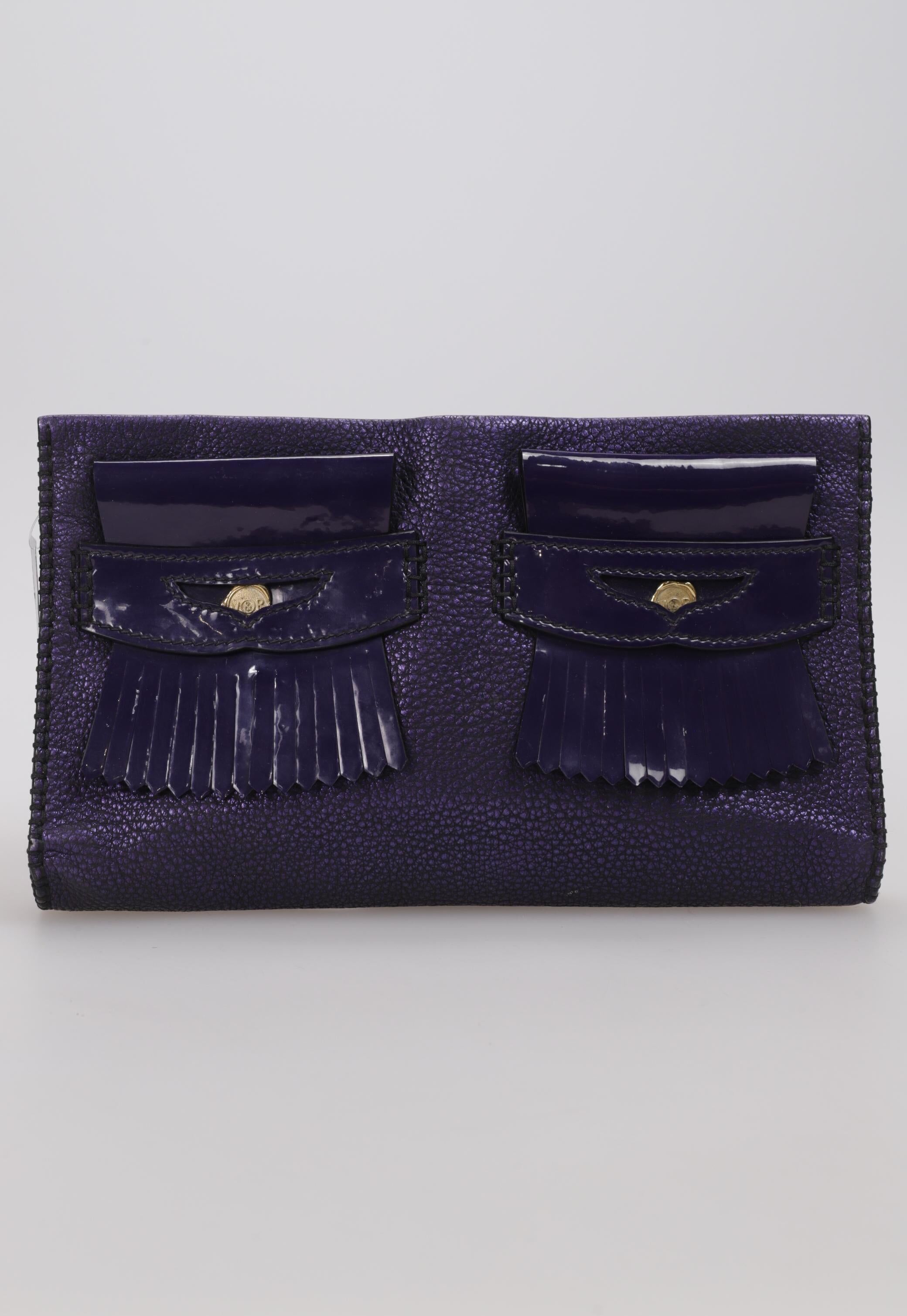 Viktor&Rolf Damen Handtasche klein Leder, Lila, kein / Etikett / Leder - Second Hand