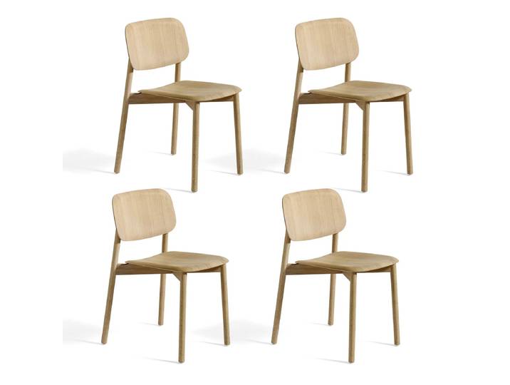 HAY - Soft Edge 60 Stuhl, Eiche matt lackiert (4er-Set)