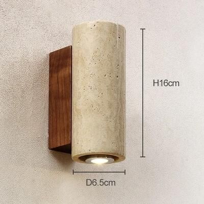 Uplift Picks Aurelia Natural Travertine Wall Sconce 16 Cm warm White 3000k