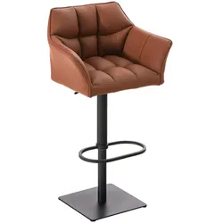 CLP Barhocker Damaso B - Farbe: hellbraun, Gestellfarbe: schwarz