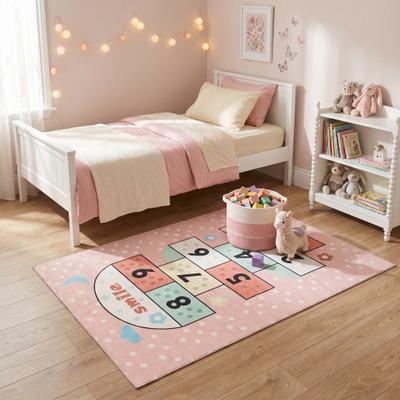 MDA Rugs Kids Collection Pink Playful Numbers Design Rug