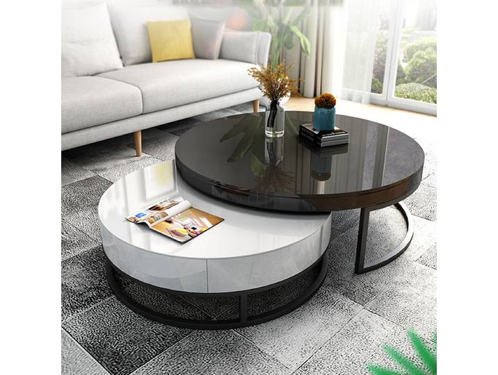 Design nordique Table basse relié organisateur Magazine Unique Table basse salon rond Tavolino Da Salotto meubles