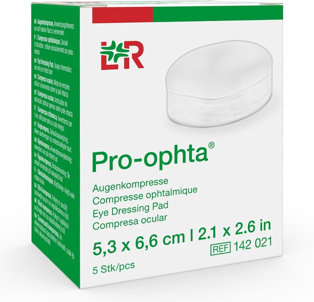 Pro-ophta Augenkompresse 5,3x6,6 Cm Unsteril