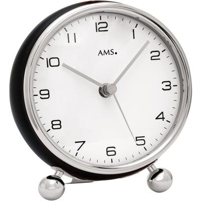 Funktischuhr AMS "F5194", schwarz, Tischuhren, Wohnzimmer, Esszimmer, Quarz