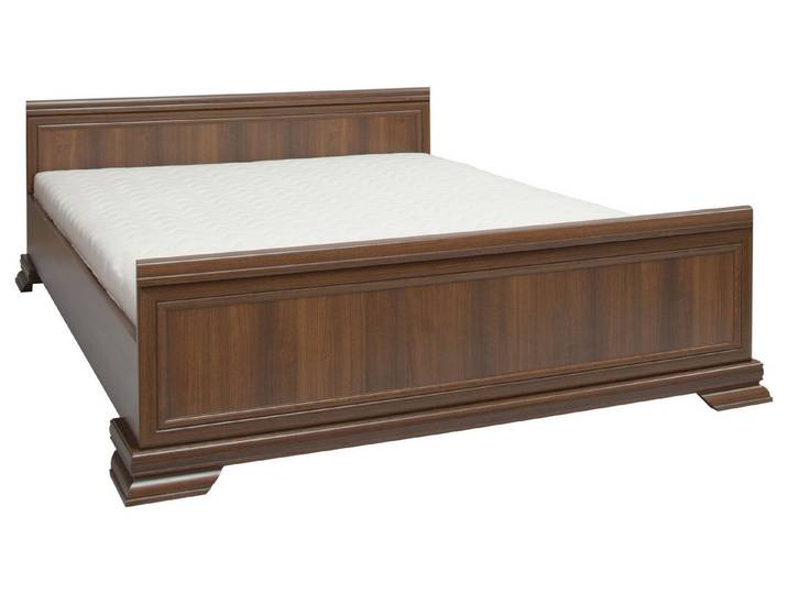 Feldmann-Wohnen Holzbett Kora (stabiles Bettgestell inklusive Lattenrost, 1-tlg., klassisch eletante Optik, MDF-Aufleistung), 160x200cm Samoa King