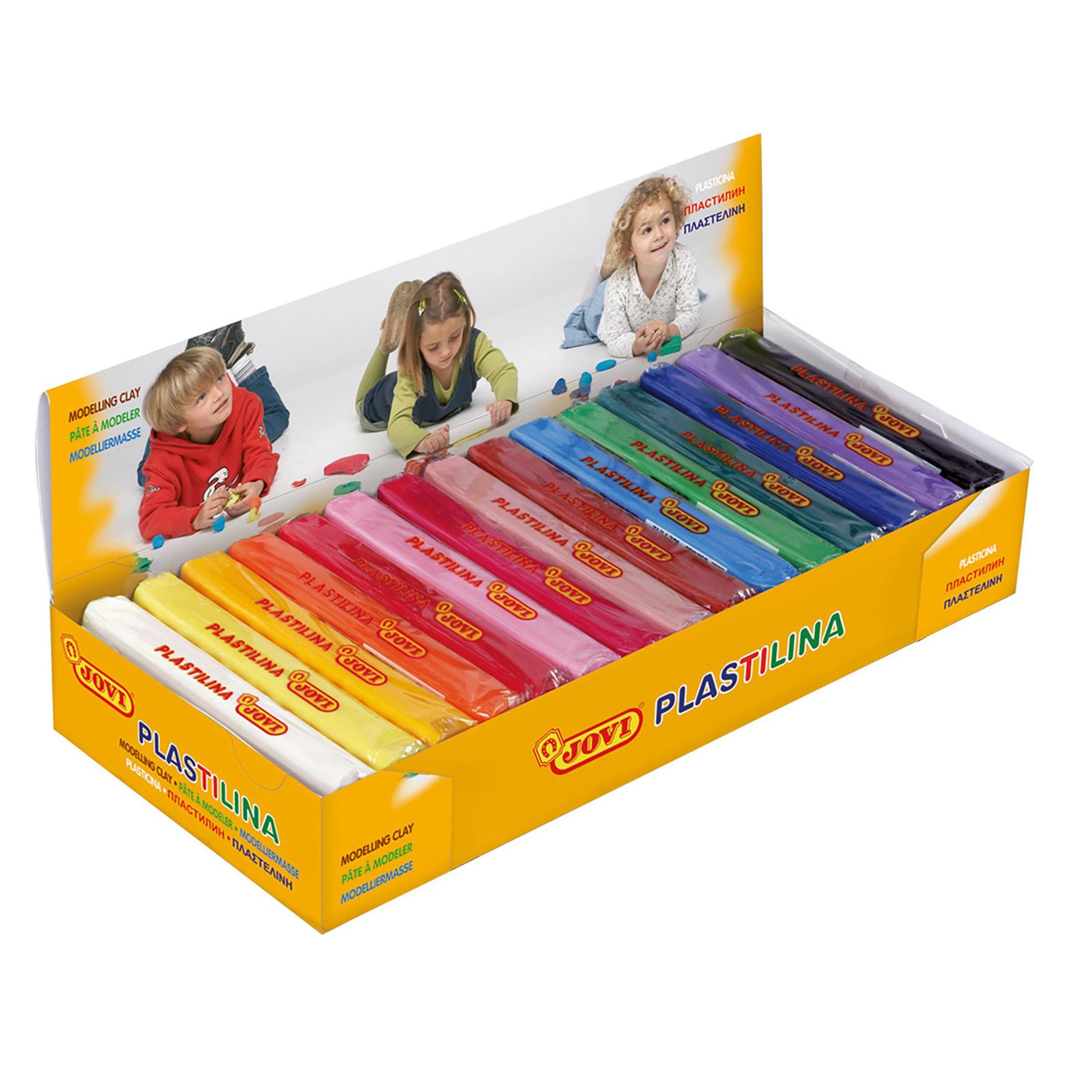 Jovi Knete PLASTILINA farbsortiert, 15 Farben je 150,0 g (42829655)