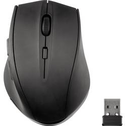 SpeedLink CALADO Silent Mouse Ergonomische Maus Funk Optisch Schwarz 5 Tasten 1600 dpi Ergonomisch, Integriertes Scrollrad SL-6343-RRBK