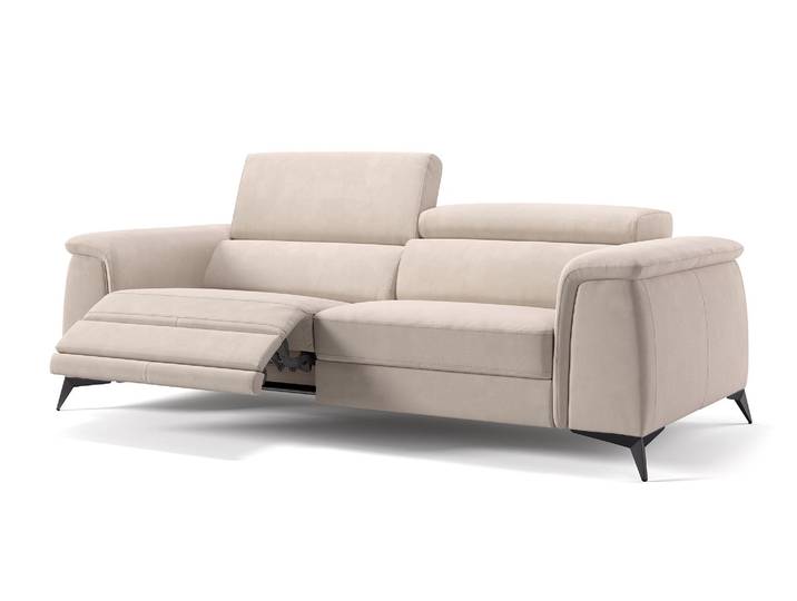 Stoff Sofa LIVORNO Relax Couch Sofagarnitur