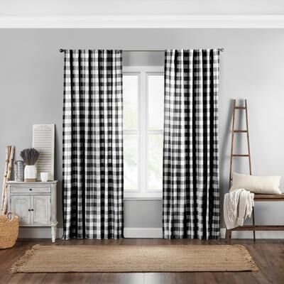 Threadmade Waddeson Farmhouse Buffalo Check Window Curtain
