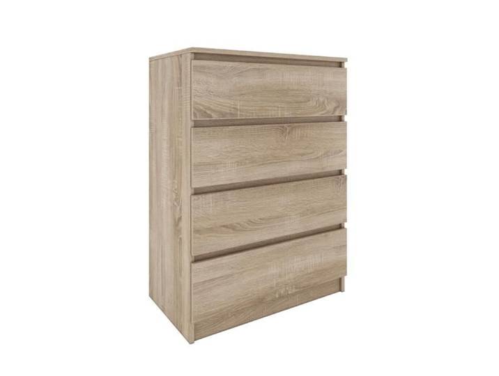 ASTER T4 - Commode chambre/bureau/salon 95.5x70x40 / 4 tiroirs - Meuble de rangement moderne Chiffonier Style Scandinave - Dressing