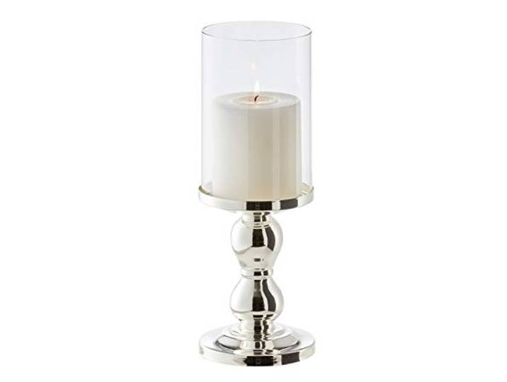 EDZARD Windlicht Mascha (H 28 cm), edel verzilverd, met glascilinder