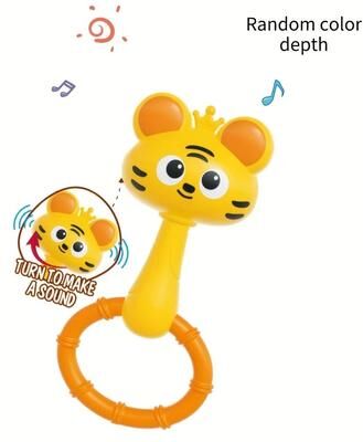 Uplift Essentials Animal Friends Sensory Hand Chime Interactive Bear & Tiger Developmental Toy tiger