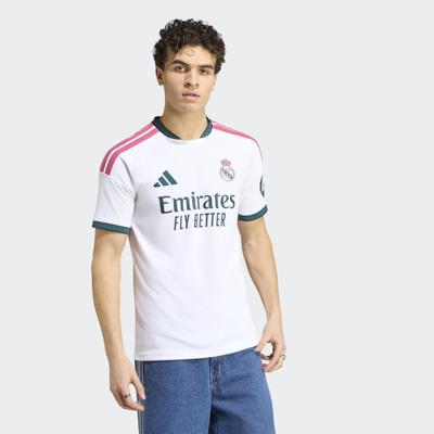 Fußballtrikot ADIDAS PERFORMANCE "REAL MADRID 26/27 HEIMTRIKOT", Herren, Gr. XXL, weiß, Obermaterial: 100% Polyester, Rundhals, Trikots Fußballtrikot, mit Climacool Technologie, schmale Passform, mit Rundhalsausschnitt