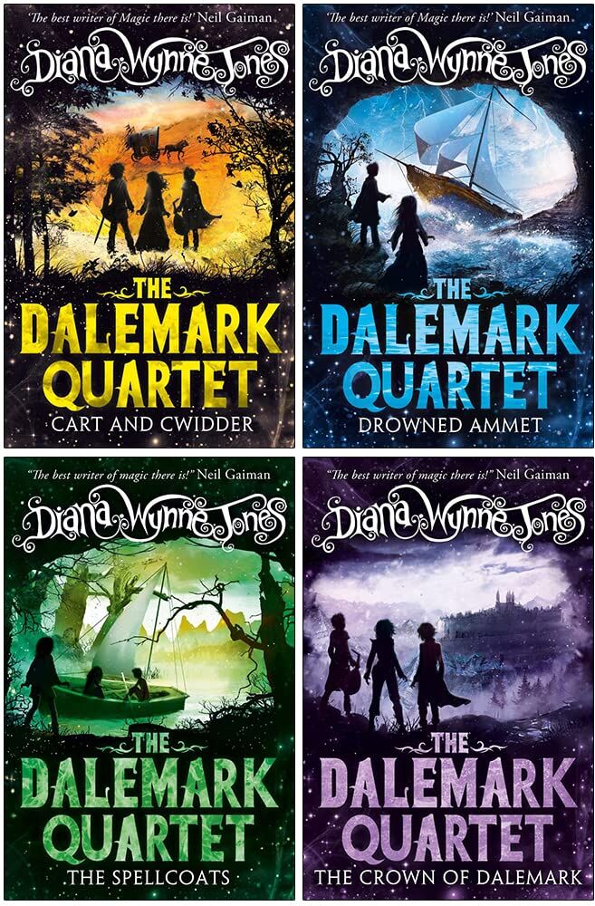HARPERCOLLINS Dalemark Quartet 4 Book Set by Diana Wynne Jones – Cart & Cwidder, Drowned Ammet & Fantasy Collection