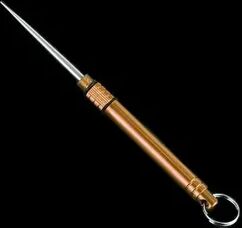 Modern Mode Marketplace Titanium Toothpick And Fruit Fork Portable Camping Tool gold