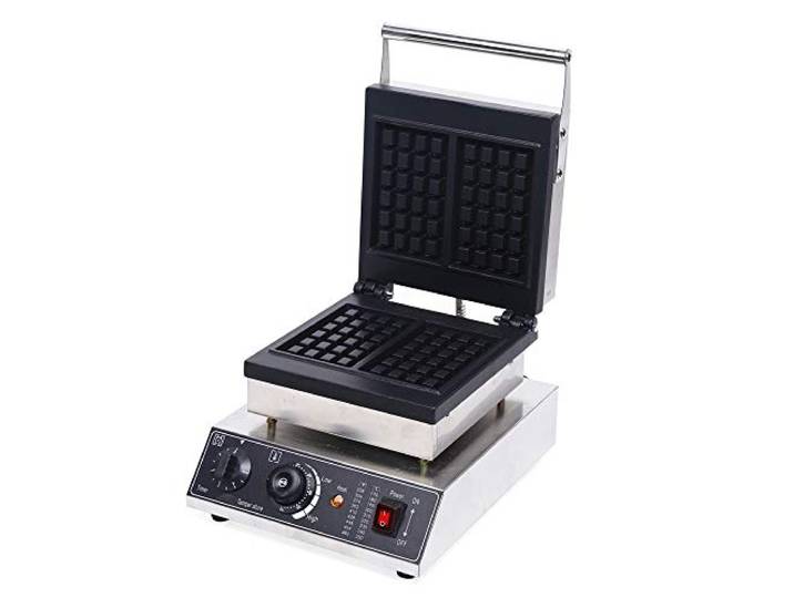 Edelstahl Waffeleisen Waffelautomat Waffeleisen 1500 W Display zur Anzeige der Backfarbe