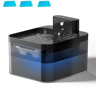 Inspired Living PetFlow 2.2L Wireless Smart Pet Water Fountain pet Warter B 3chips