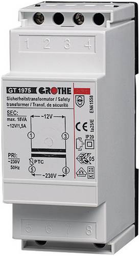 Grothe 14102 Klingel-Transformator 8 V/AC 2 A